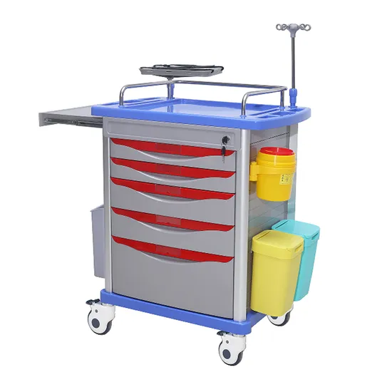Satisfaction Guarantee Hospital Equipment Reliable Practical Emergency Cart for Medical 