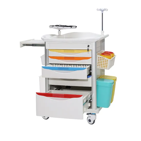 Hospital Crash Cart ABS Medical Emergency Cart 